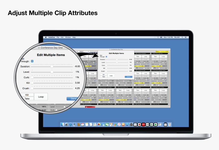 Instacue Adjust Multiple Clip Attributes - Microsoft Office In Macbook, HD Png Download, Free Download