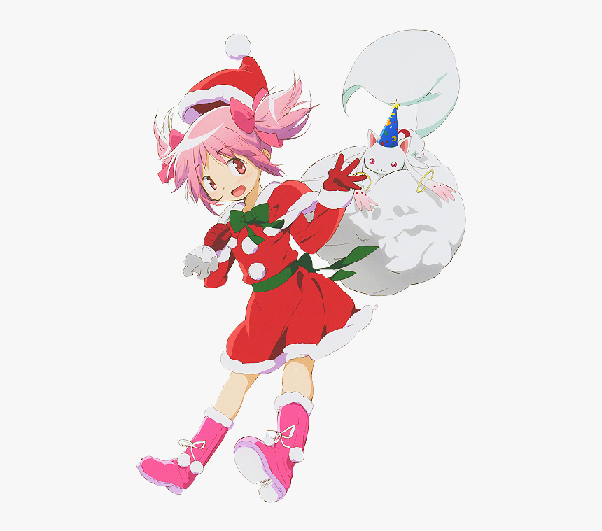 Puella Magi Madoka Magica Transparent Madoka Kaname - Madoka Kaname Christmas, HD Png Download, Free Download