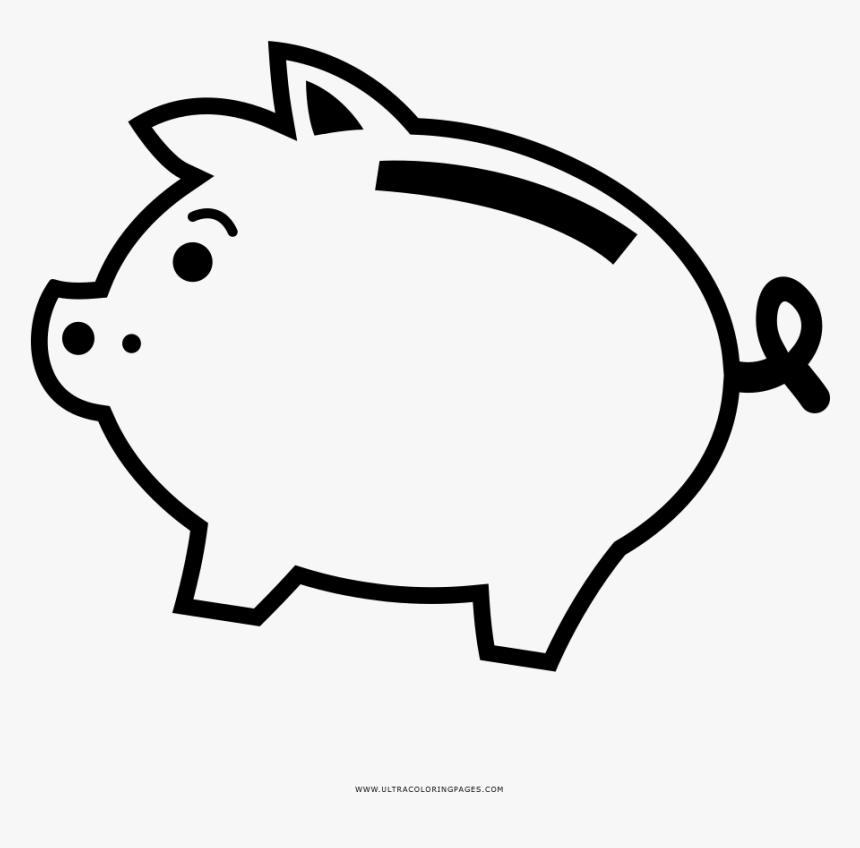 Piggy Bank Coloring Page - Piggy Bank Coloring Pages, HD Png Download, Free Download