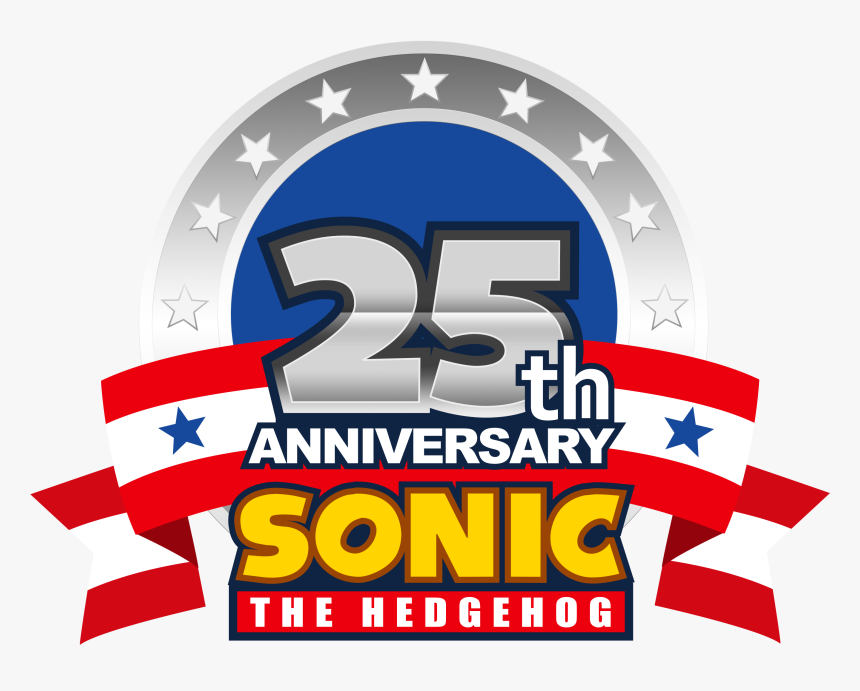 Sonic The Hedgehog Anniversary , Png Download - Sonic The Hedgehog 25th Anniversary Logo, Transparent Png, Free Download