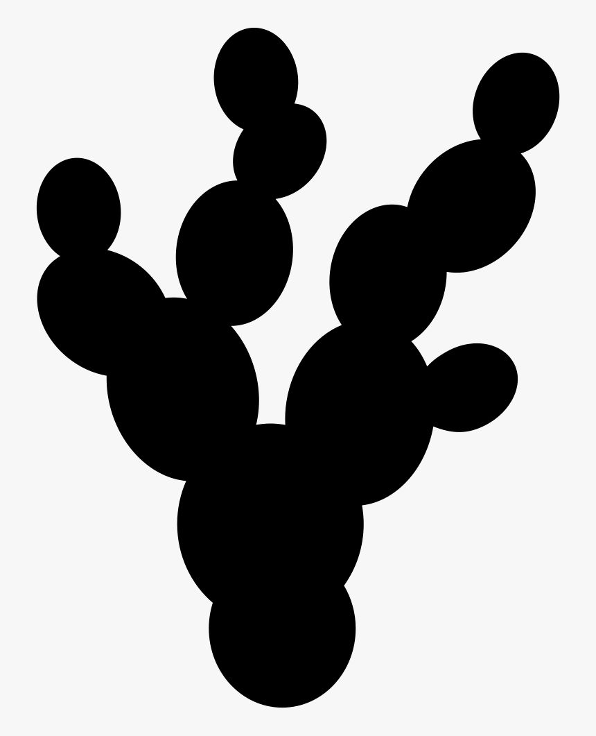 Nopal Mexican Plant Silhouette, HD Png Download, Free Download