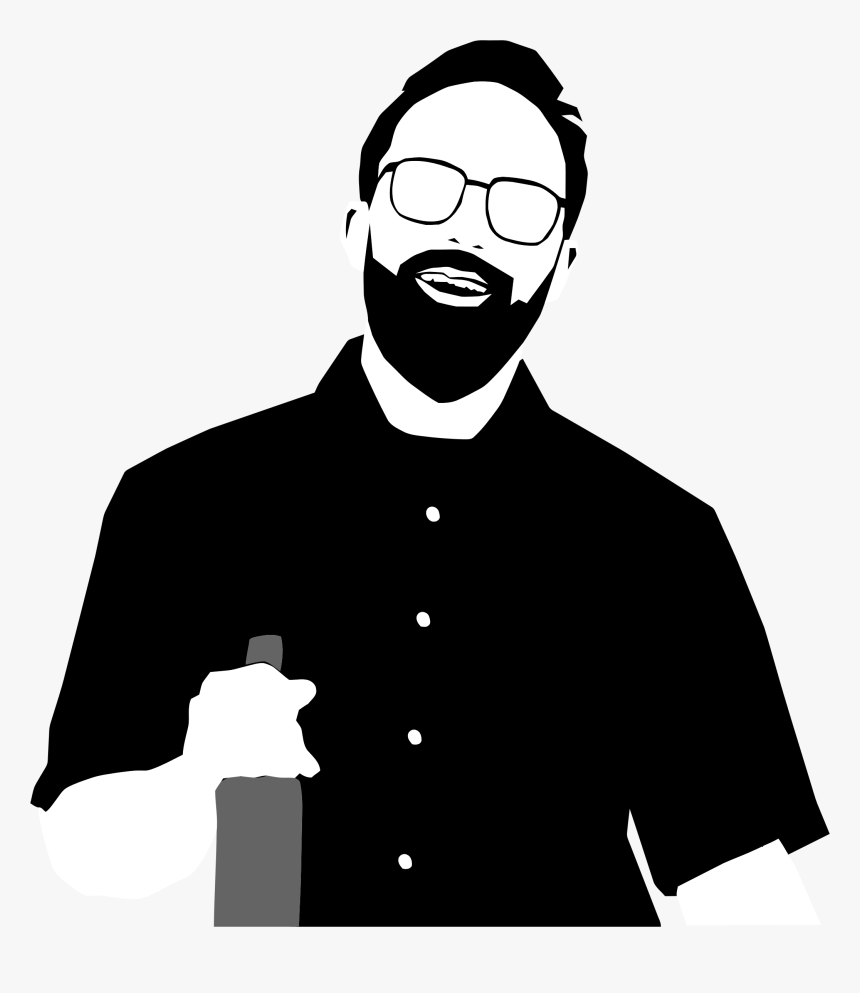 Hipster Man Portrait Clip Arts - Hipster Clipart Png, Transparent Png, Free Download