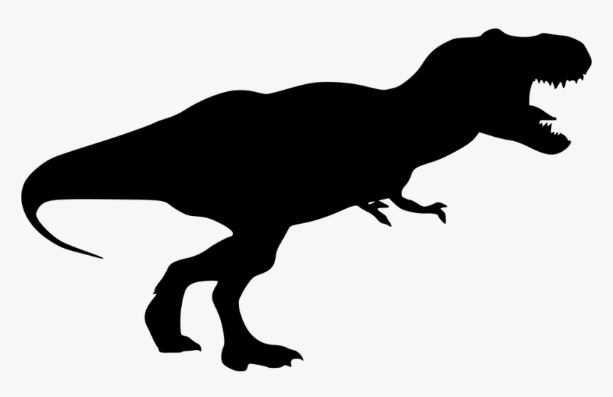 Silhouette, Dinosaur, Dino, Running, Giant Lizard - T Rex Dinosaur Silhouette, HD Png Download, Free Download
