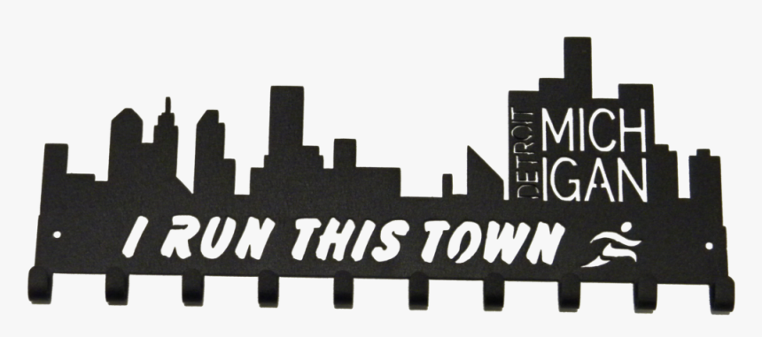 Detroit Michigan I Run This Town Medal Holder - Detroit 313 Decal, HD Png Download, Free Download