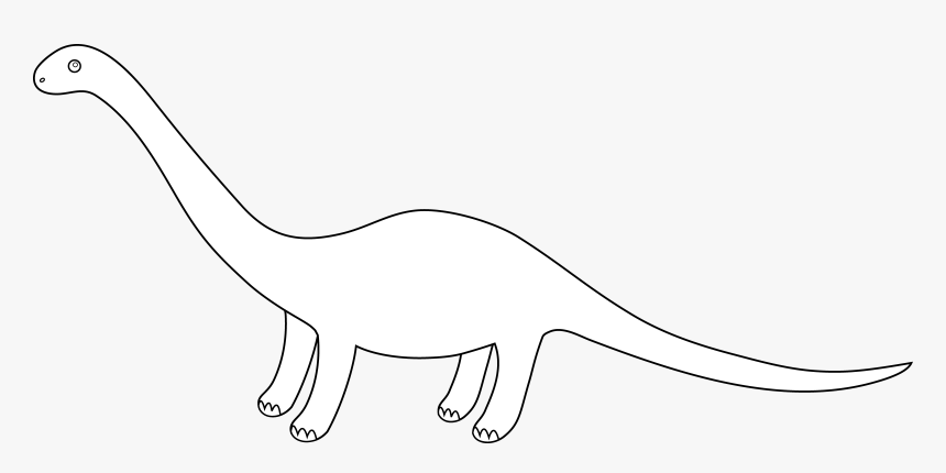 Brontosaurus Dinosaur Outline - Dinosaur Outline Black Background, HD Png Download, Free Download