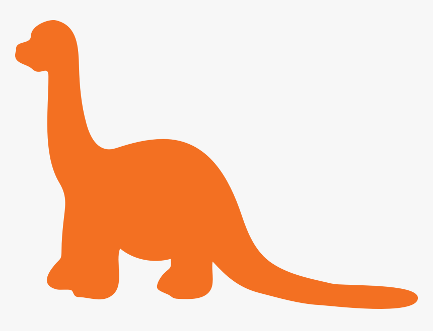 Dinosaur Silhouette Orange, HD Png Download, Free Download