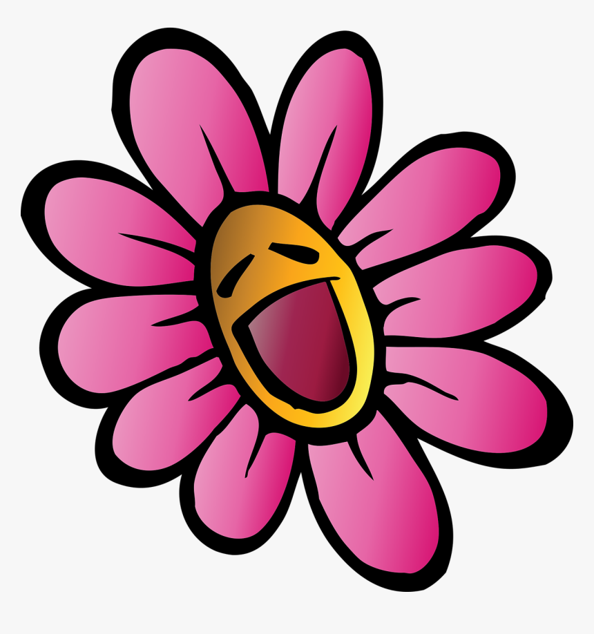 Smiling Flower Clip Art Png, Transparent Png, Free Download