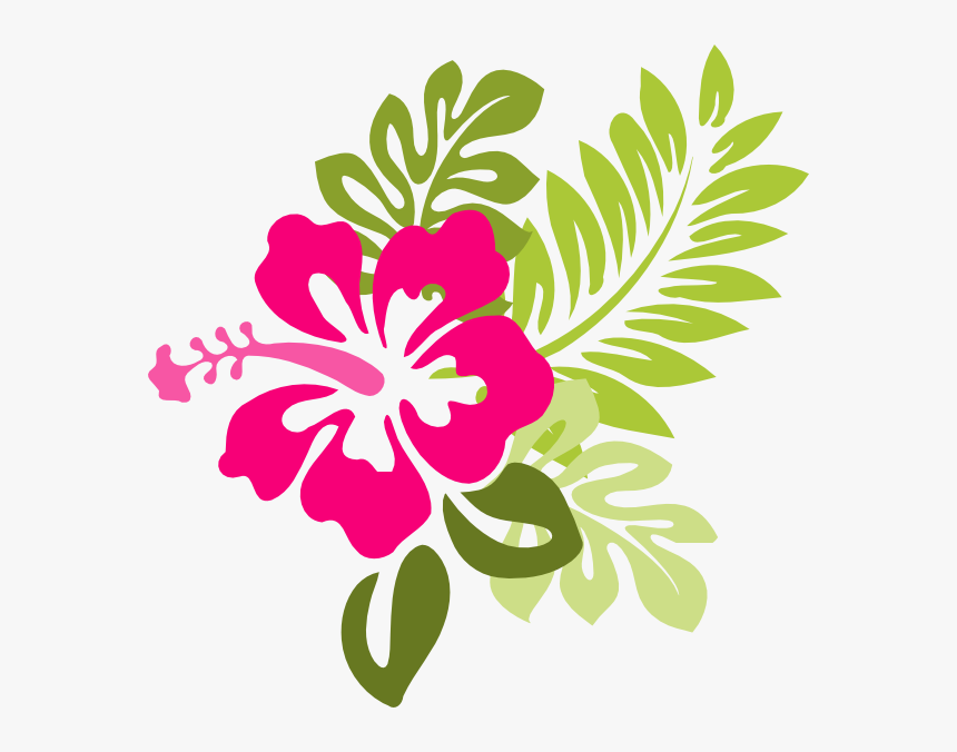 Hawaiian Flower Clip Art - Red Hawaiian Flower Clip Art, HD Png Download, Free Download