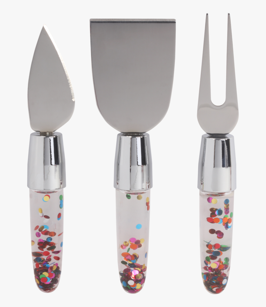 Floating Confetti Cheese Knife Set - Knife, HD Png Download - kindpng