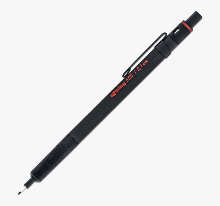 Rotring 600 Mechanical Pencil Black Barrel - Uni Kurutoga Pipe Slide 0.5 Mm, HD Png Download, Free Download