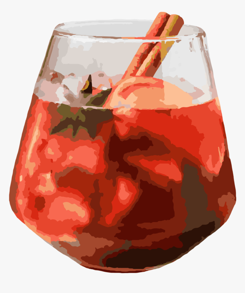 Red Wine Apple Cider Sangria - Strawberry Juice, HD Png Download, Free Download