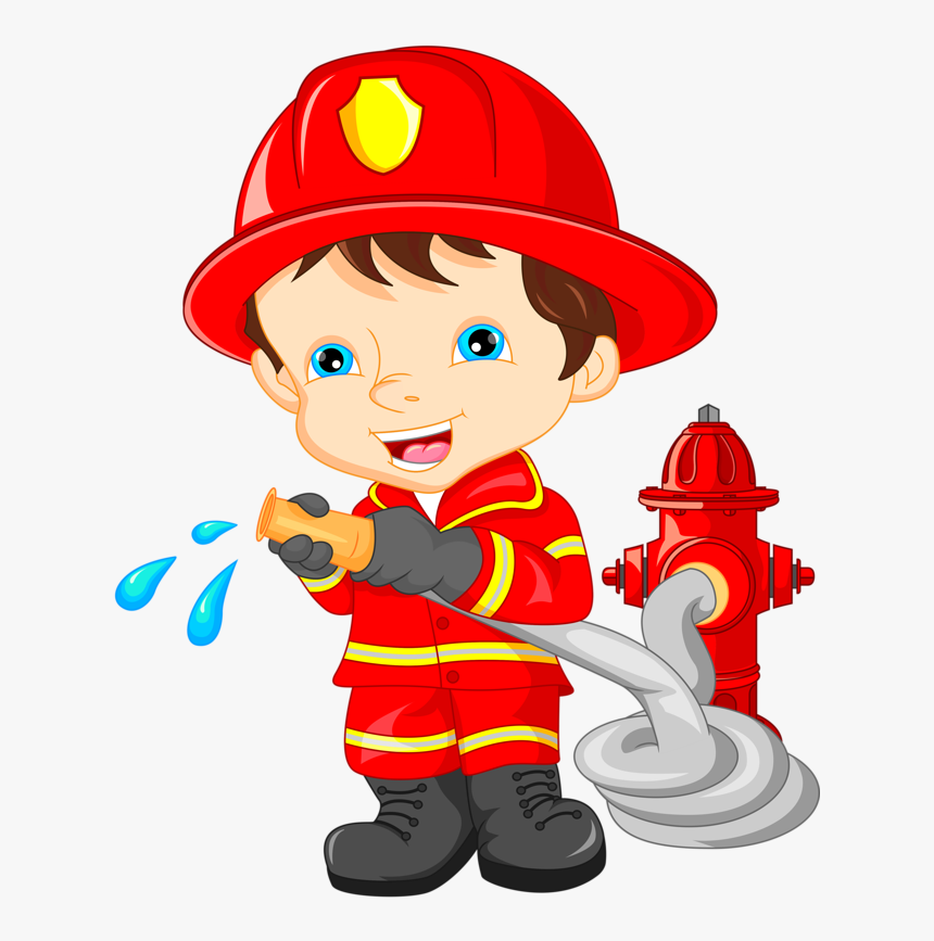 Cartoon,clip Character - Fireman Clipart, HD Png Download, Free Download