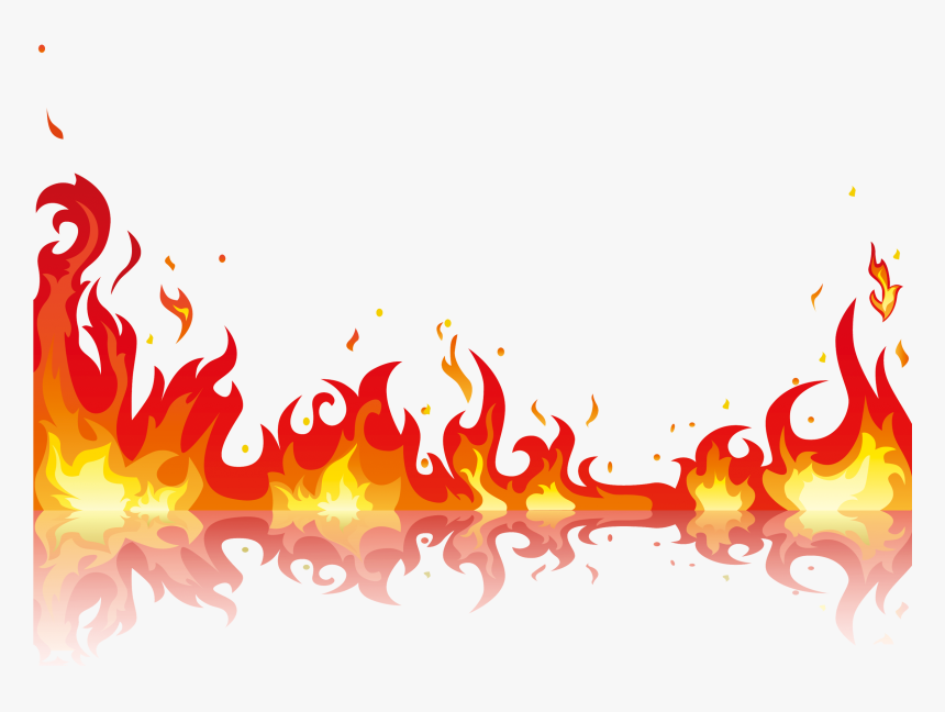 Flame Clip Art Fire - Flames Border, HD Png Download, Free Download