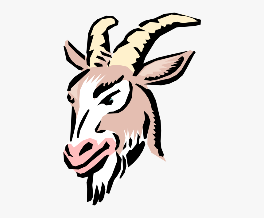 Goats,head,clip - Cartoon Goats, HD Png Download, Free Download