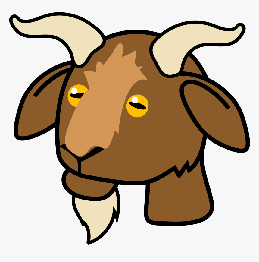 Download Goat Svg Icon Clipart Goat Clip Art Goat Nose - Goat Face Clipart, HD Png Download, Free Download