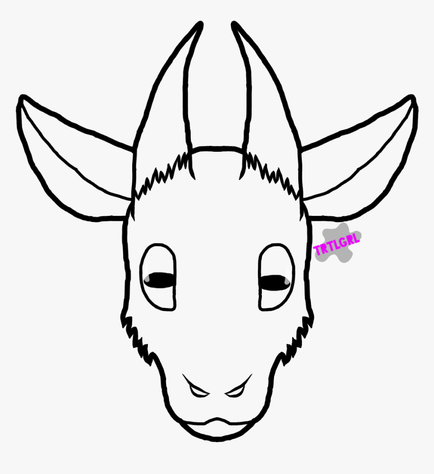 Free Goat Head Lineart, HD Png Download, Free Download