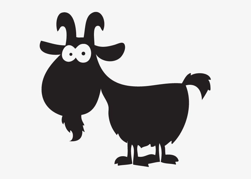 Boer Goat Silhouette Sheep - Cartoon Goat Silhouette, HD Png Download, Free Download