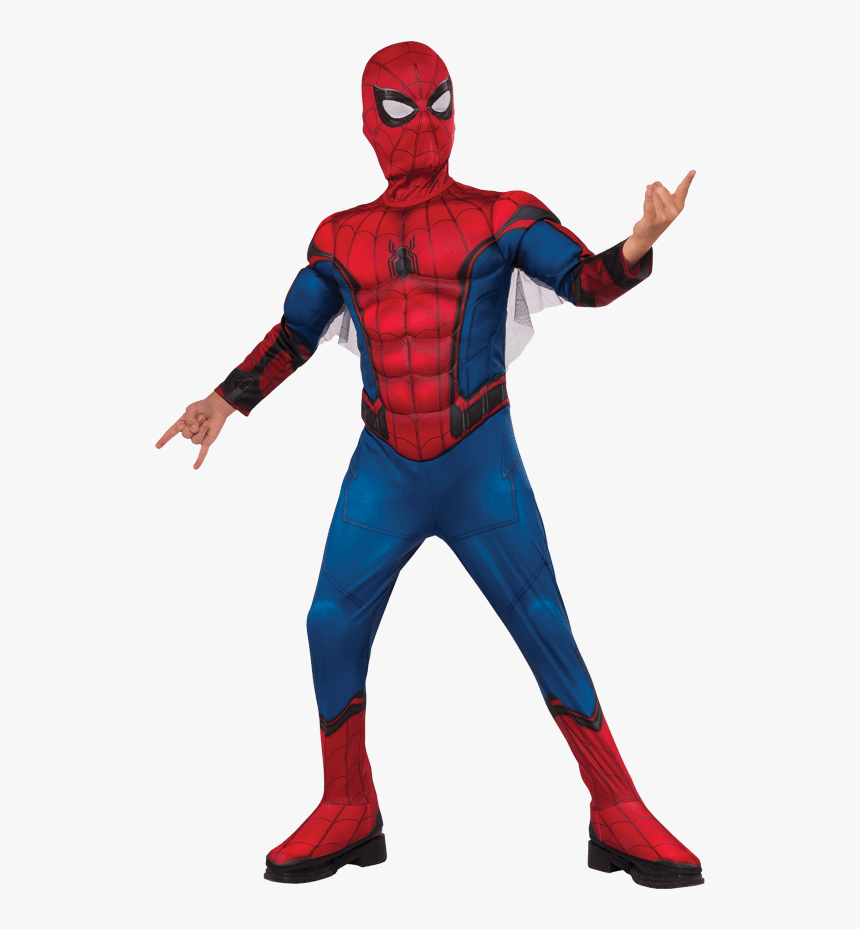 Kids Deluxe Spider-man Homecoming Costume - Spiderman Fancy Dress, HD Png Download, Free Download