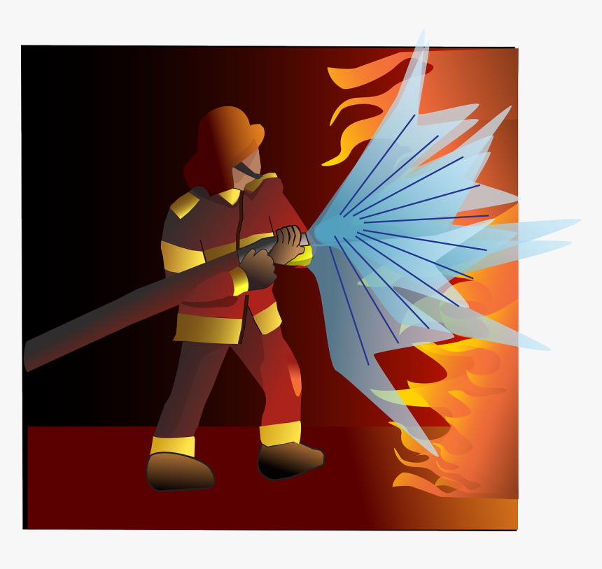 Firefighter Fight Fire Clipart, HD Png Download, Free Download