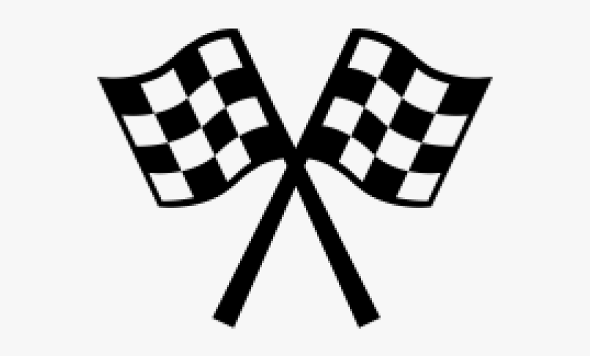 Racing Flags - Go Kart Racing Silhouette, HD Png Download, Free Download