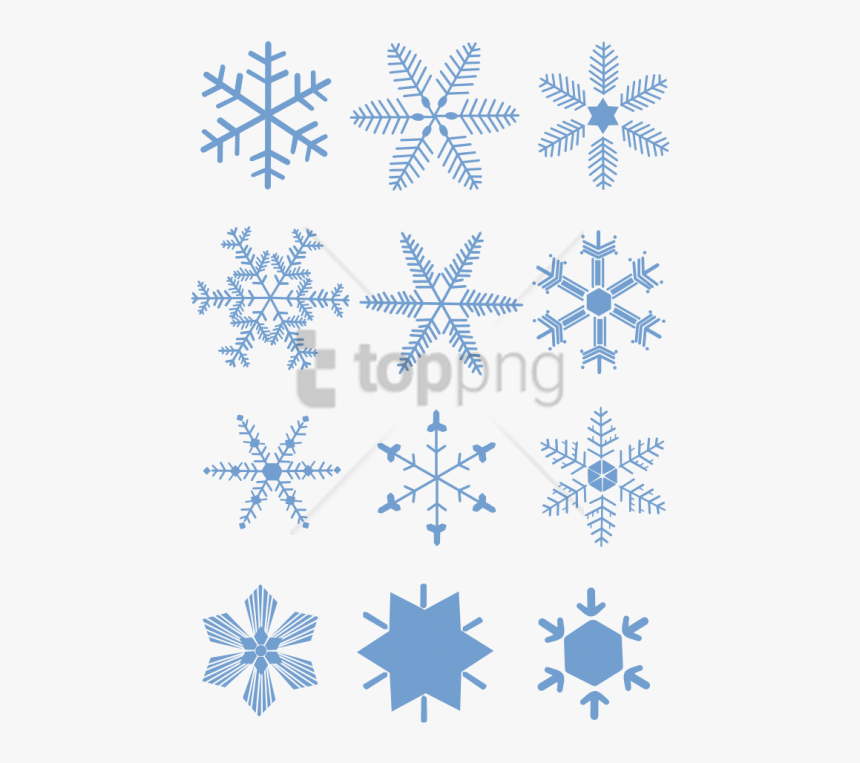 Free Png Download Snowflake Vector Transparent Background - Transparent Background Blue Snowflakes Clipart, Png Download, Free Download