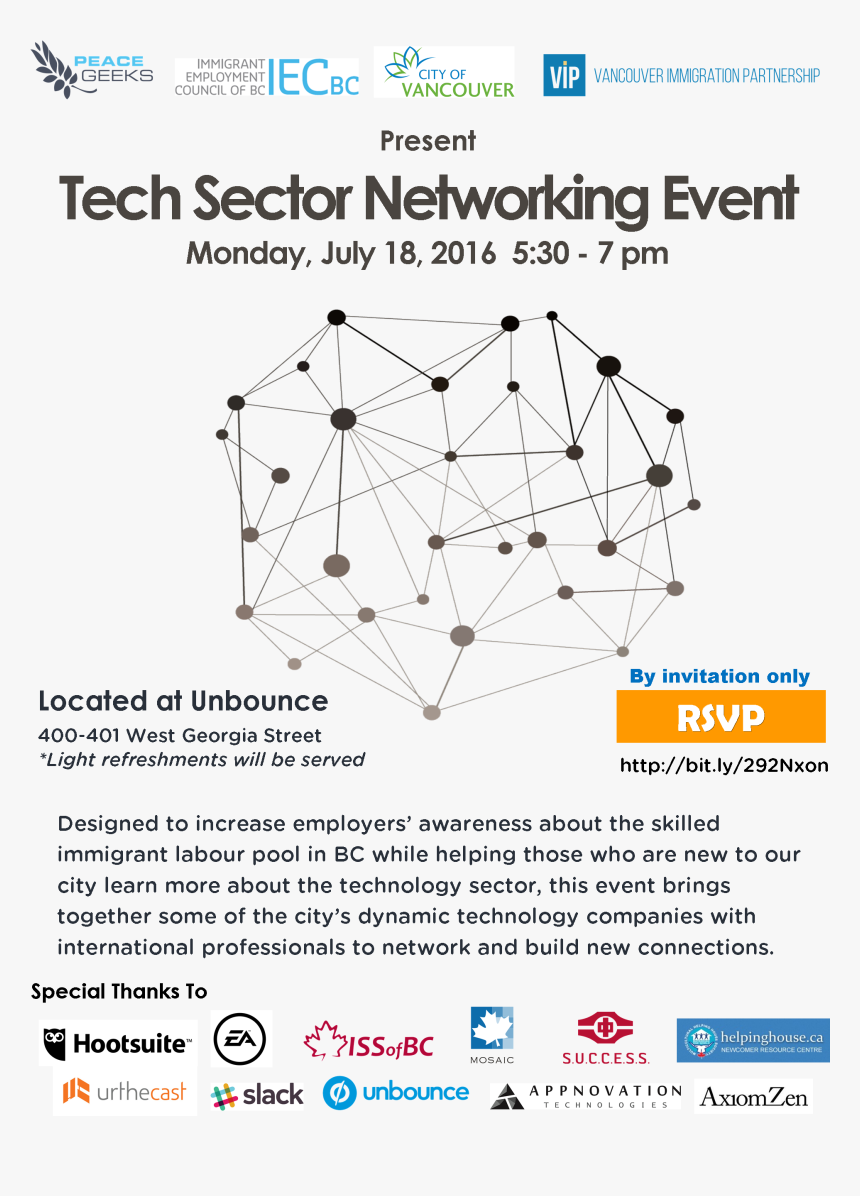 Tech Sector Networking Event - Tech Event Invitation, HD Png Download, Free Download
