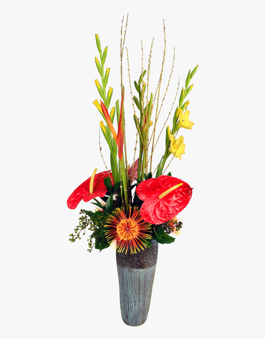 Tropical Flower Vase Png - Portable Network Graphics, Transparent Png, Free Download