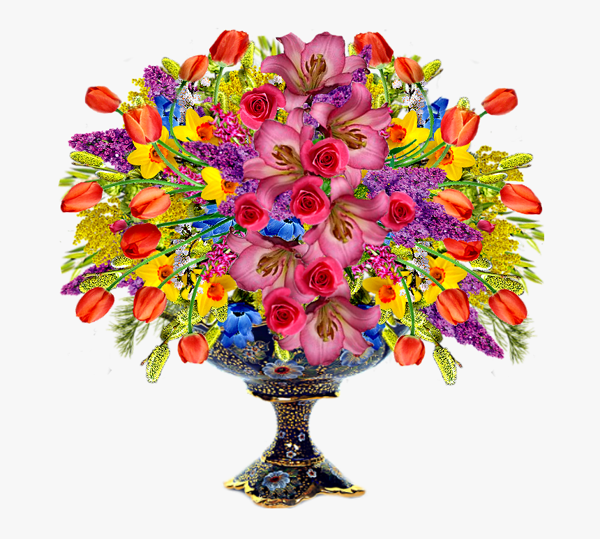 Flower Vase Transparent Background - Flowery Free Birthday Card, HD Png Download, Free Download