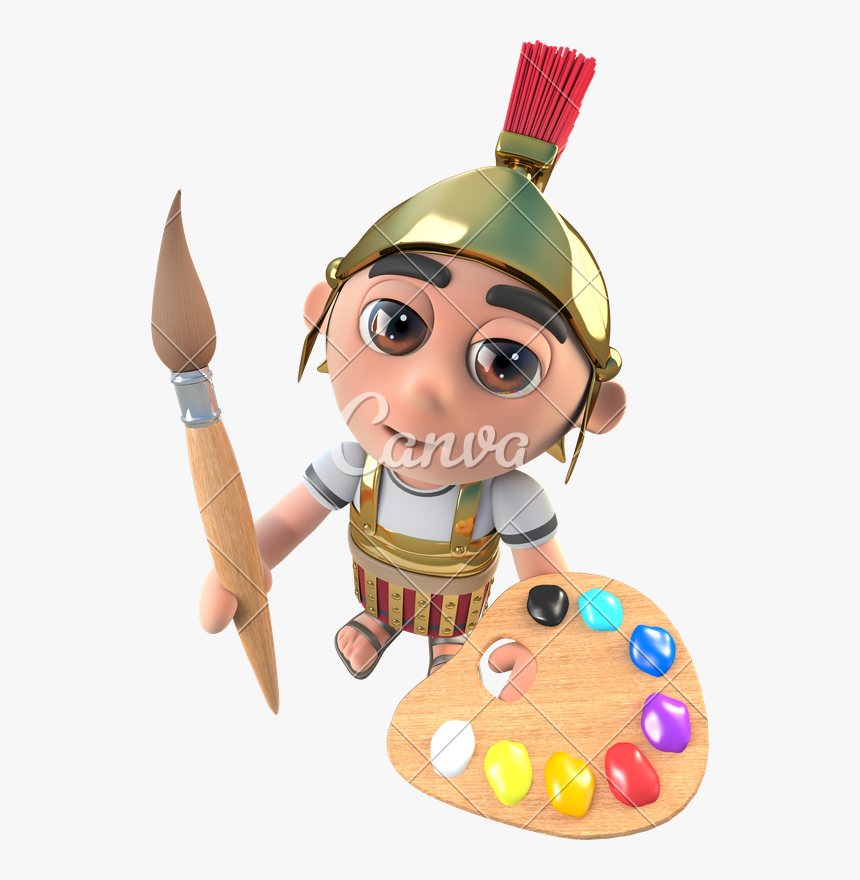 Clip Art Roman Cartoon - Gladiator Funny Character, HD Png Download, Free Download