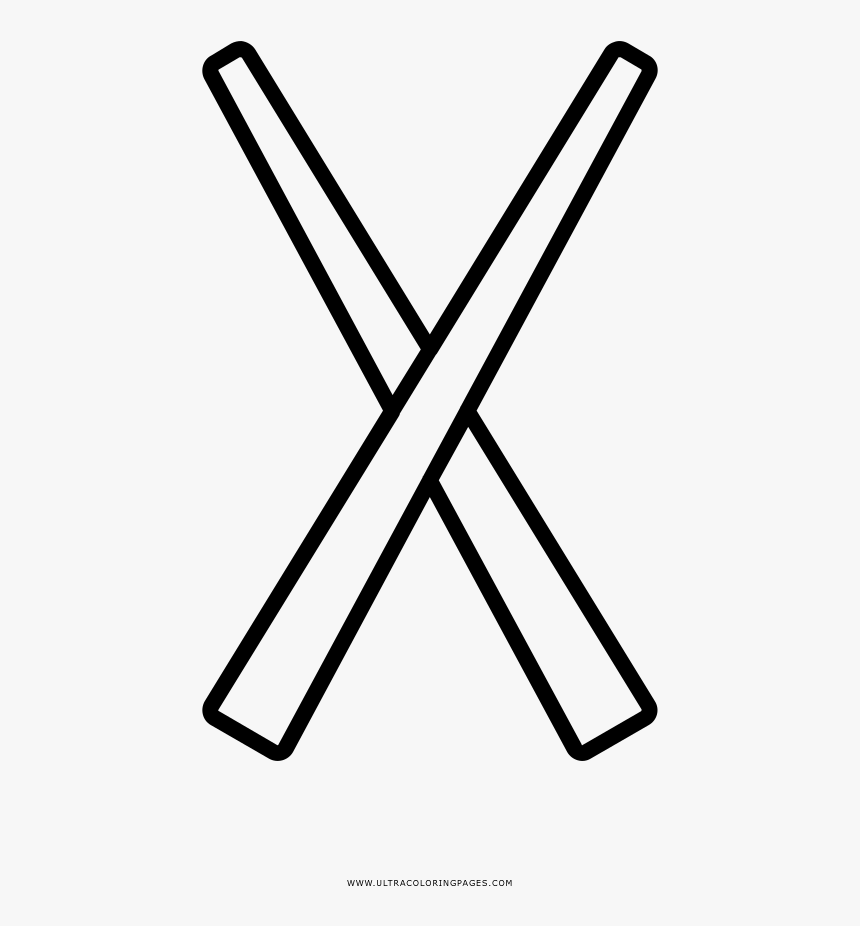 Chopsticks Coloring Page - Chopsticks Outline, HD Png Download, Free Download