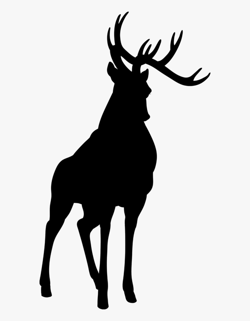 Clip Art Reindeer Silhouette Scalable Vector Graphics - Elk, HD Png Download, Free Download