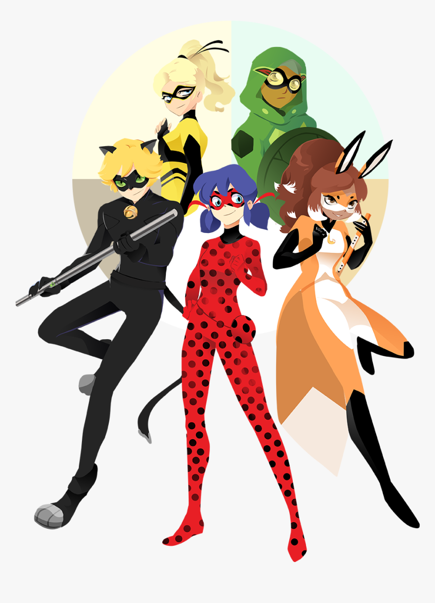 Transparent Miraculous Ladybug Clipart - Miraculous Ladybug Superheroes Fan Art, HD Png Download, Free Download