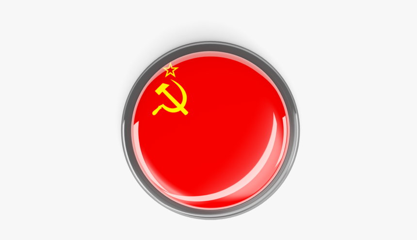 Metal Framed Round Button - Flag Of The Soviet Union, HD Png Download, Free Download