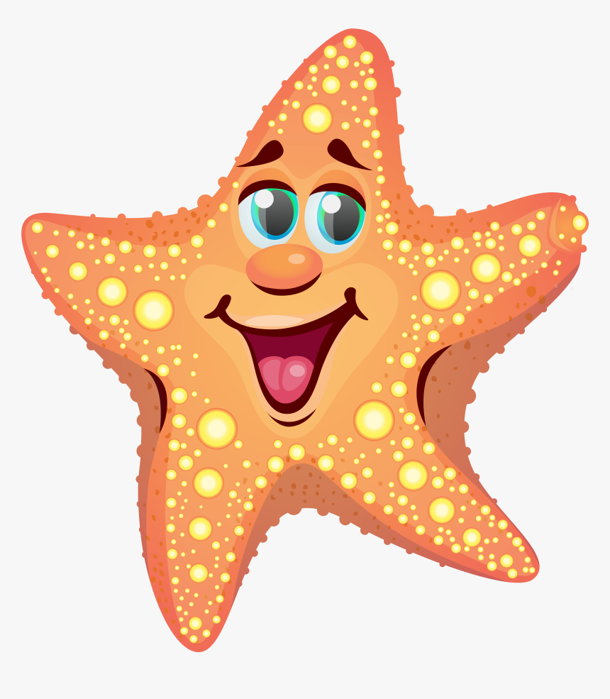Svg Black And White Library Cartoon Starfish Png Image, Transparent Png, Free Download