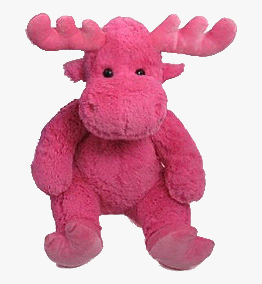 Pink Moose Plush Toy Wishpets - Moose Stuffed Animal, HD Png Download, Free Download