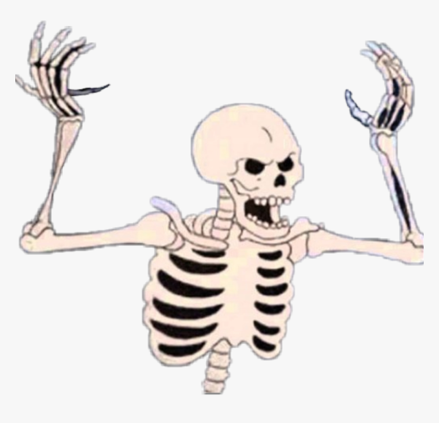 #spooky #skeleton #halloween #aesthetic #scary #monster - Spooky Skeleton, HD Png Download, Free Download