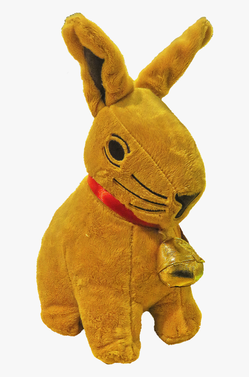 Easter Bunny,stuffed Animal,bell,hare,soft Toy,teddy - Coelho De Pelucia Lindt, HD Png Download, Free Download