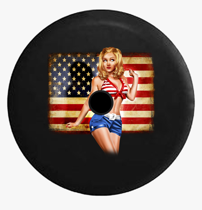 American Flag Pin Up Girl, HD Png Download, Free Download