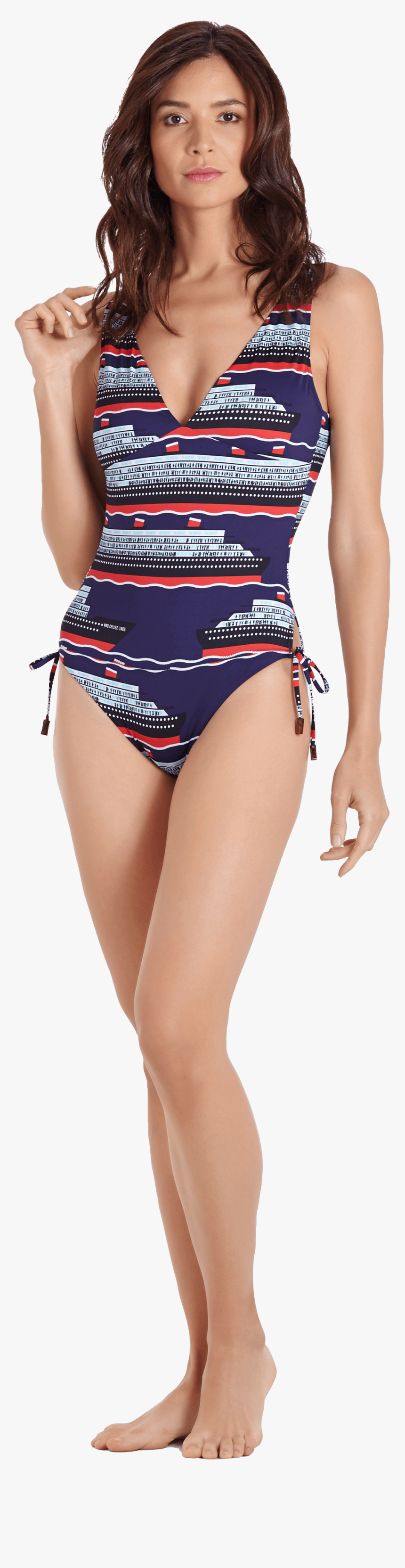 Vilebrequin Women One Piece Swimsuit Vbq Cruise Lines - Maillot, HD Png Download, Free Download