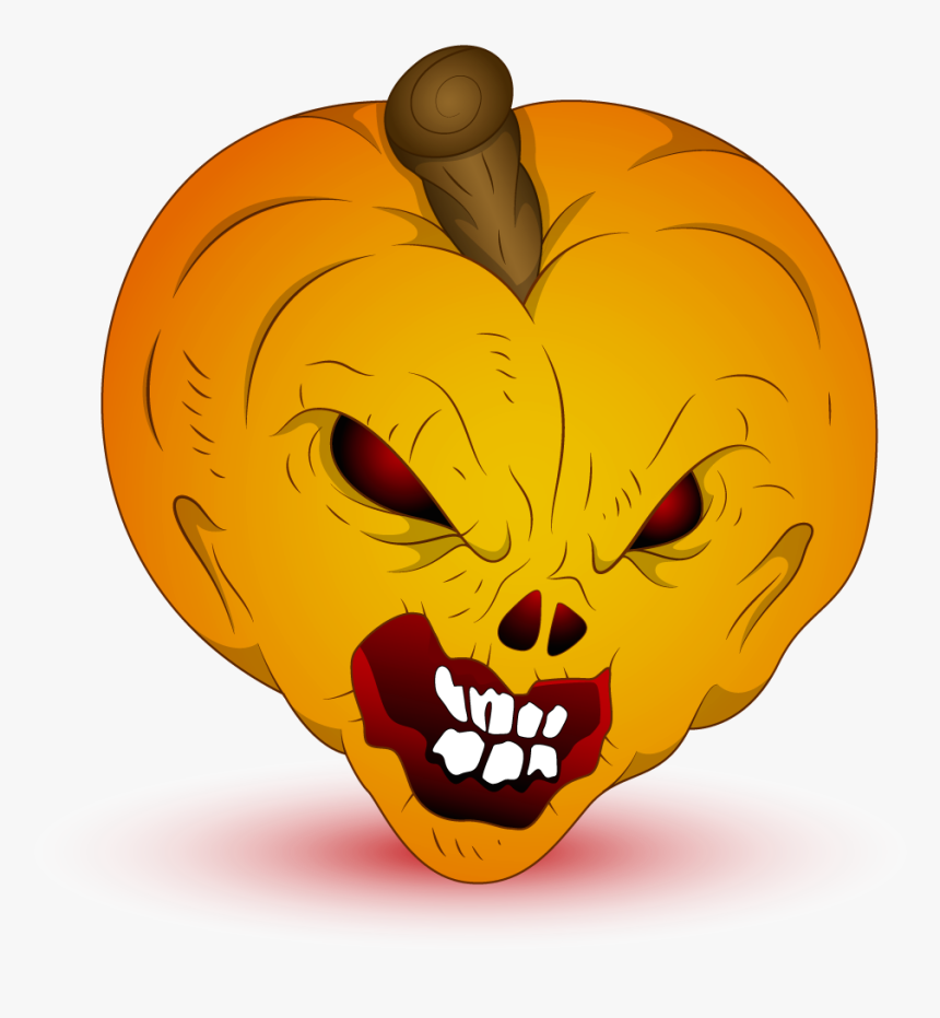 Evil Pumpkin Png - Cartoon Transparent Halloween Pumpkin, Png Download, Free Download