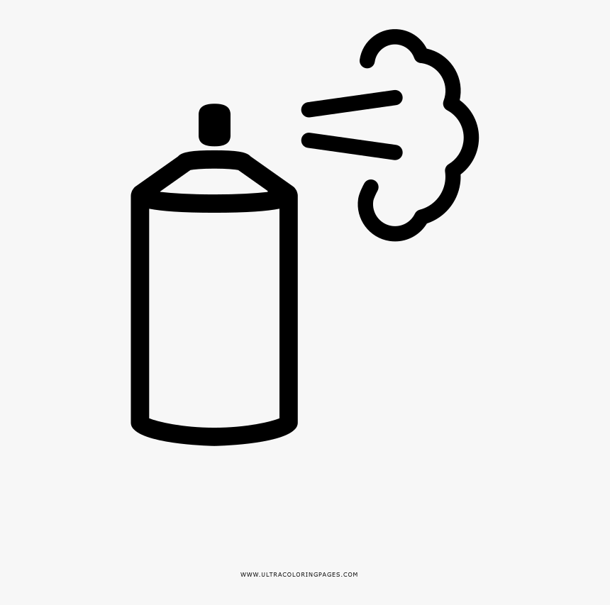 Spray Can Coloring Page - Spray Can Spraying Png, Transparent Png, Free Download