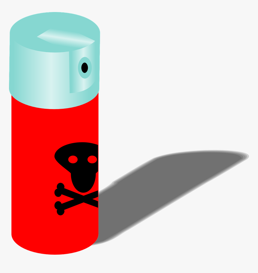 Poison, Spray, Chemical, Deadly, Death"s Head, Red - Bug Spray Clipart Png, Transparent Png, Free Download