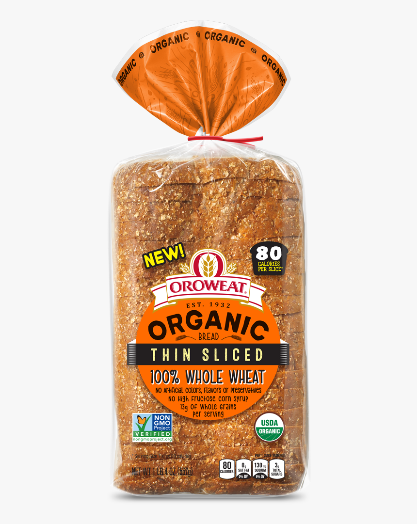 Oroweat Whole Grain Bread , Transparent Cartoons - Arnold Organic Thin Sliced Bread Barcode, HD Png Download, Free Download