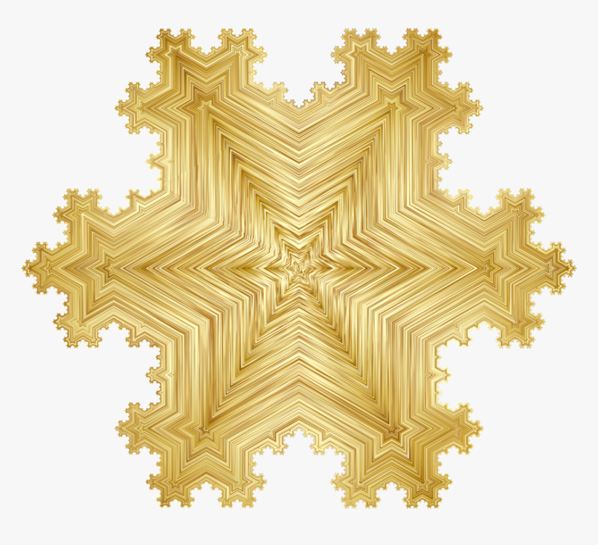 Symbol,symmetry,fractal Geometry Of Nature - Snowflake Fractal Koch, HD Png Download, Free Download