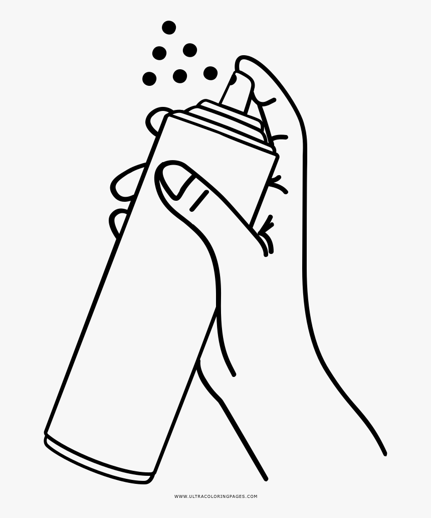 Spray Can Coloring Page - Dibujo De Aerosol Para Colorear, HD Png Download, Free Download