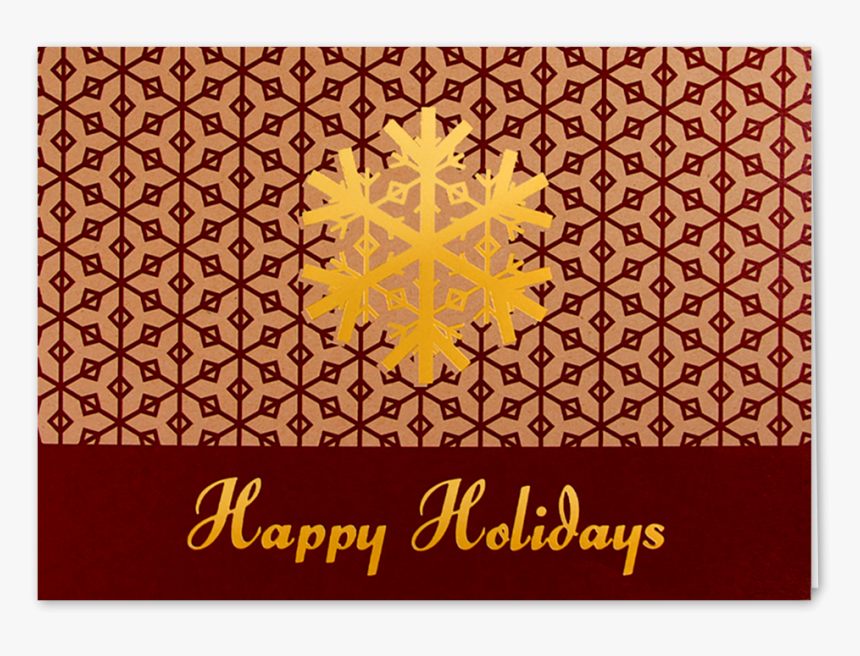 Picture Of Gold Snowflake Greeting Card, HD Png Download, Free Download