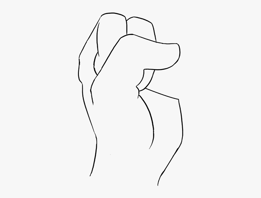 How To Draw Fist - Line Art, HD Png Download, Free Download