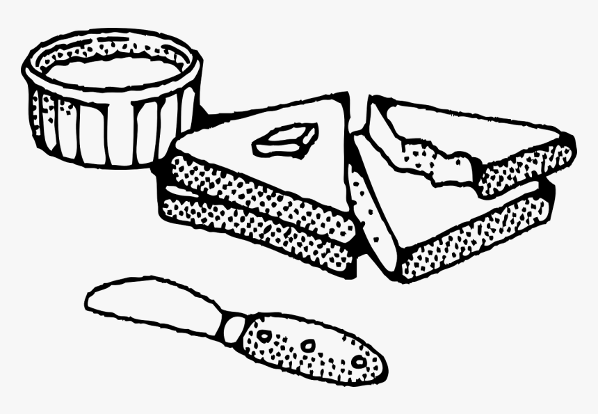 Bread And Butter Clipart Black And White, HD Png Download, Free Download