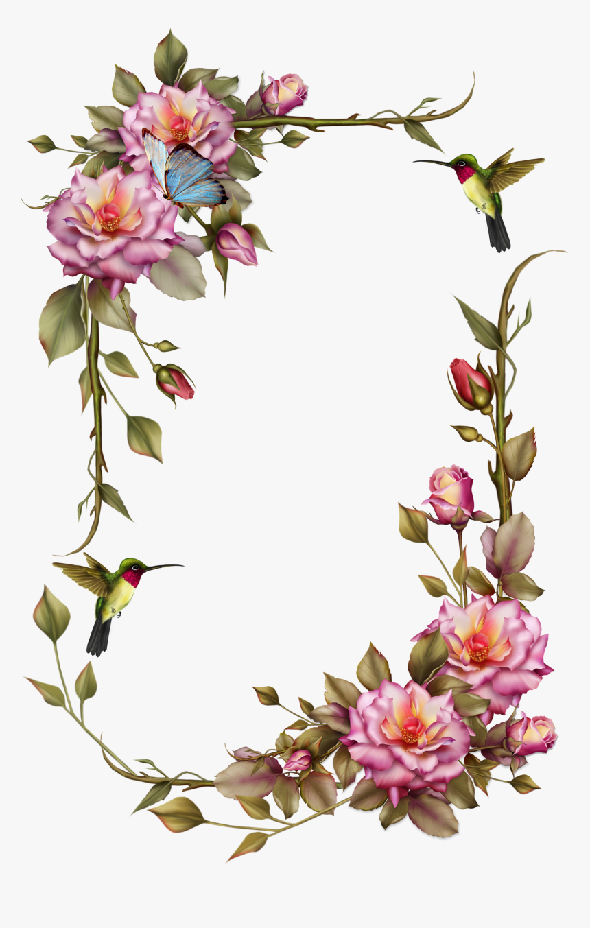 Transparent Rustic Frames Clipart - Flower Frame Clipart, HD Png Download, Free Download