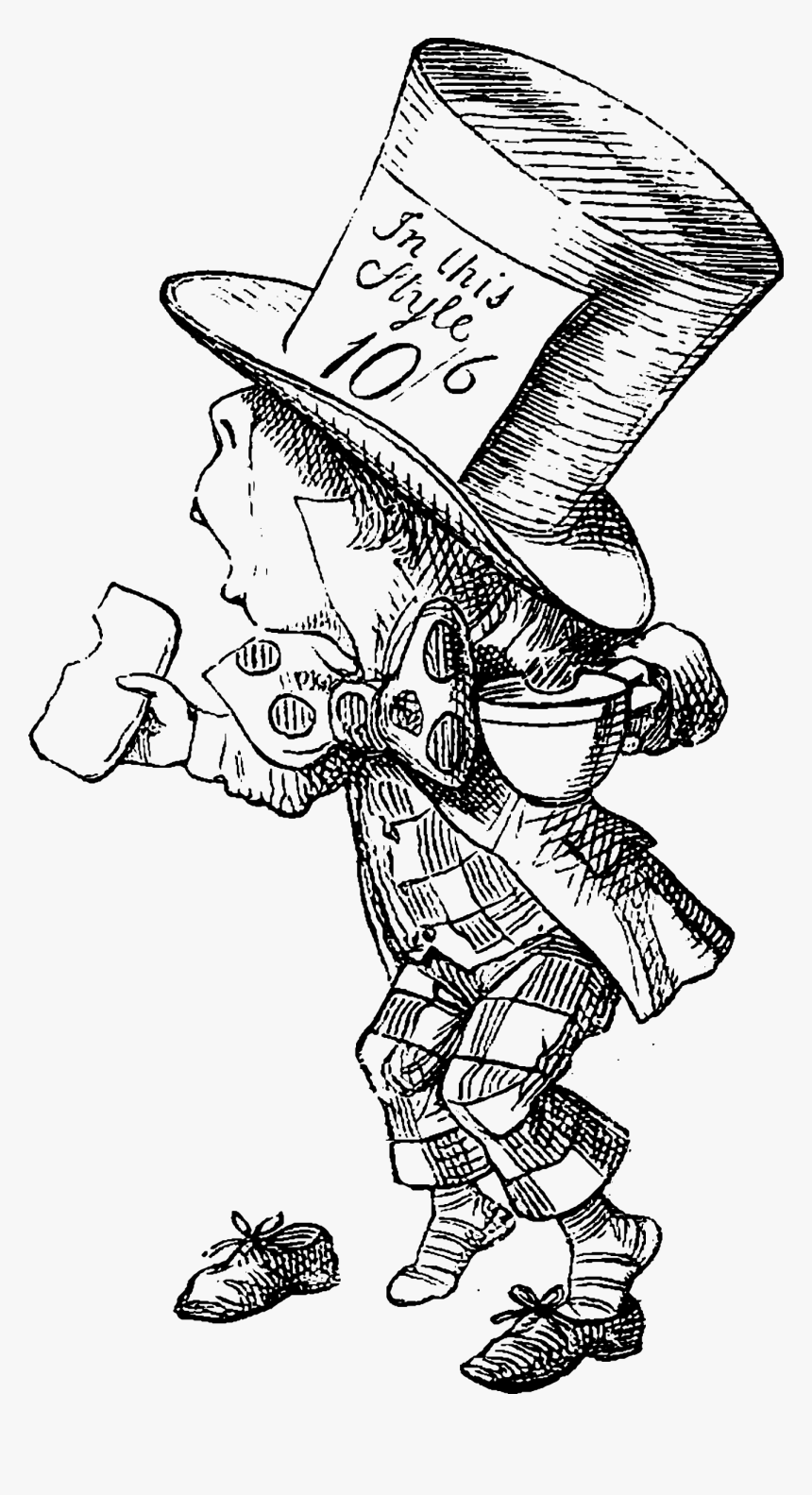 Mad Hatter Png - Alice In Wonderland Mad Hatter Book, Transparent Png, Free Download